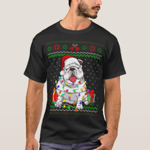 Camiseta Febre Doce Noite de Natal Inglês Cachorro