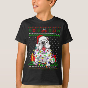 Camiseta Febre Doce Noite de Natal Inglês Cachorro