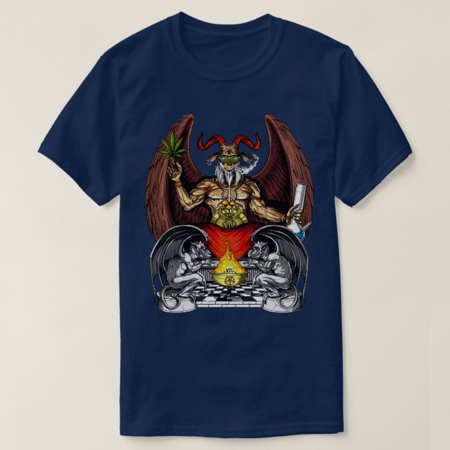 Camiseta Febre Psychedelic Baphomet (Frente do Design)