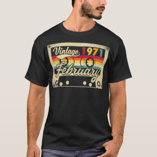 Camiseta February 1971 51st Birthday Gift Vintage Retro 51