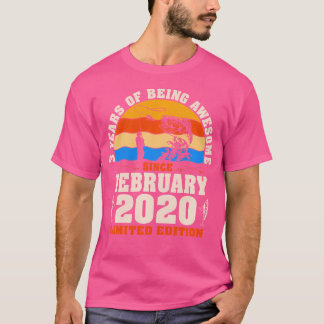 Camiseta February 2020 3 Year Old Fishing Lovers 3Rd Birthd