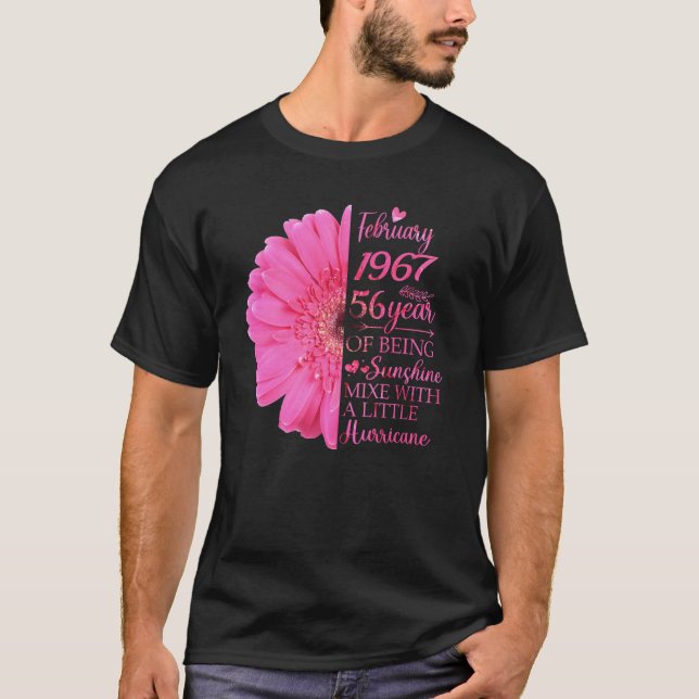 Camiseta February Girl 1967 56 Years Old 56th Birthday (Frente)