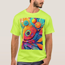 Camiseta Fechamento de Folha em Forma de Olho