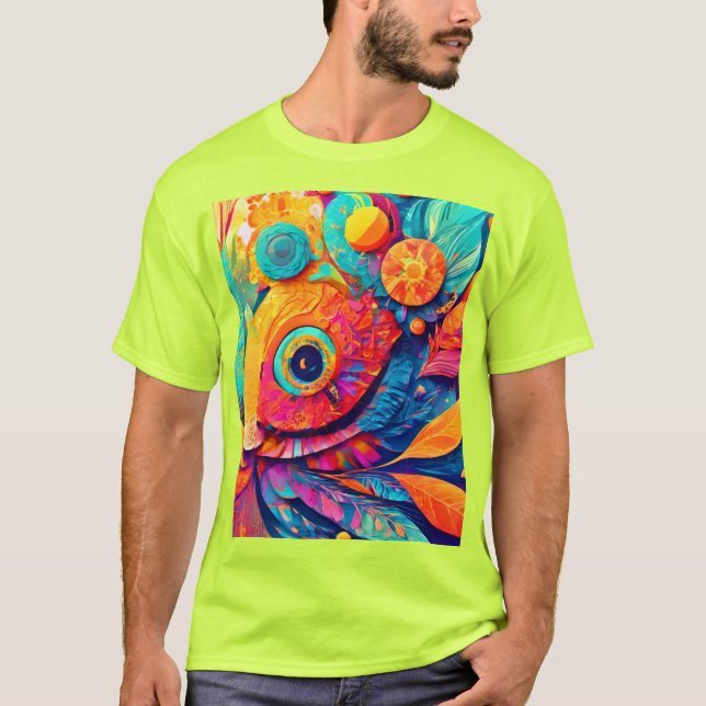Camiseta Fechamento de Folha em Forma de Olho (Frente)