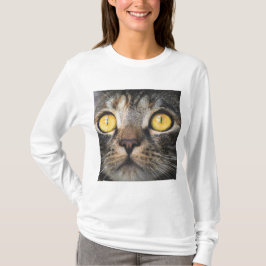Camiseta Fechamento de Gato com Olhos Amarelos