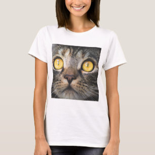 Camiseta Fechamento de Gato com Olhos Amarelos