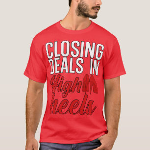 Camiseta Fechamento de negócios em saltos altos