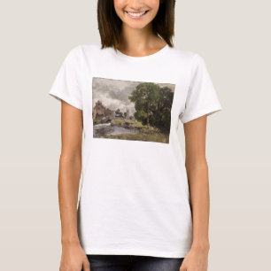 Camiseta Fechamento e moinho de John Constable Dedham