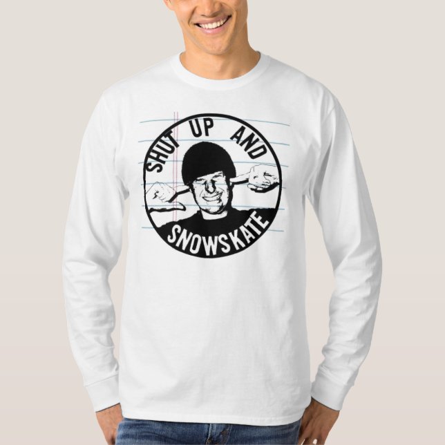 Camiseta feche acima e snowskate (Frente)