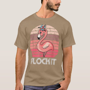 Camiseta Feche, Flamingo Bonito Para Homens, Um Arma Engraç