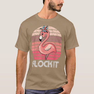 Camiseta Feche, Flamingo Bonito Para Homens, Um Arma Engraç