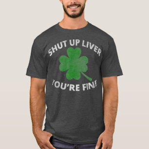 Camiseta Feche o fígado seu Bebendo de cerveja fino
