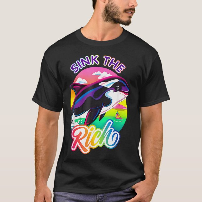 Camiseta Feche O Rich Orca Killer Whale Meme (Frente)
