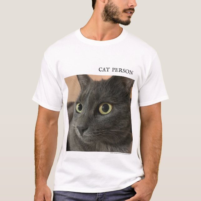 Camiseta Feche o rosto de um gato bonito, para amantes de g (Frente)