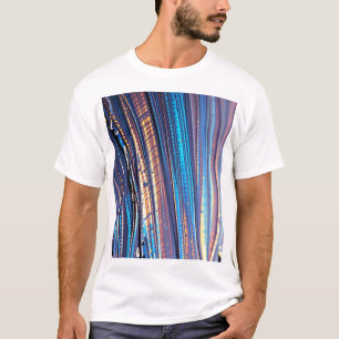 Camiseta fecho apertado da abstrato orgânica iridescente