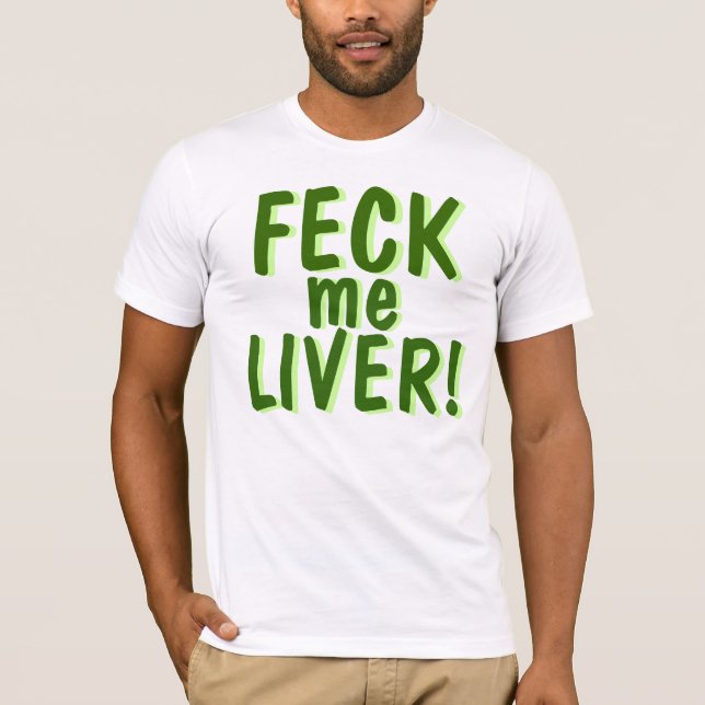 Camiseta Feck mim fígado (Frente)