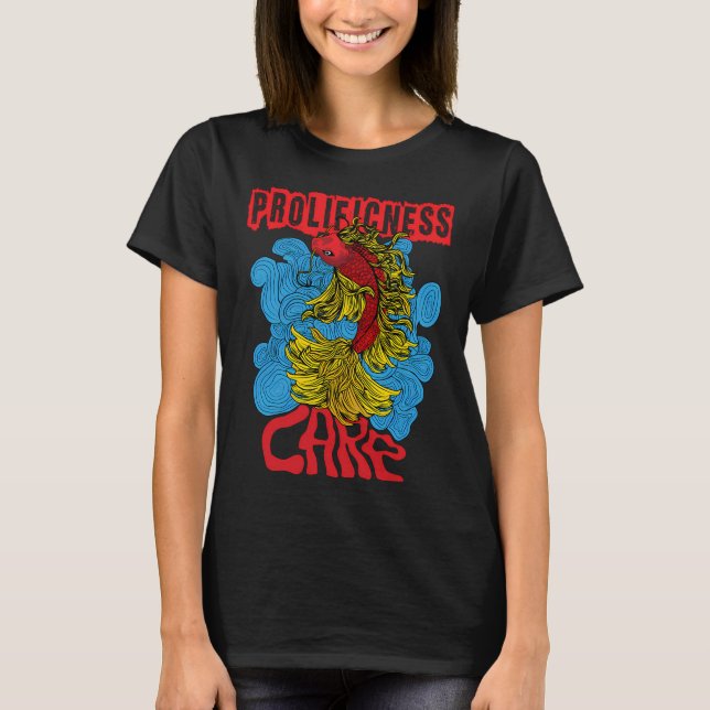 Camiseta fecundidade de peixes koi (Frente)