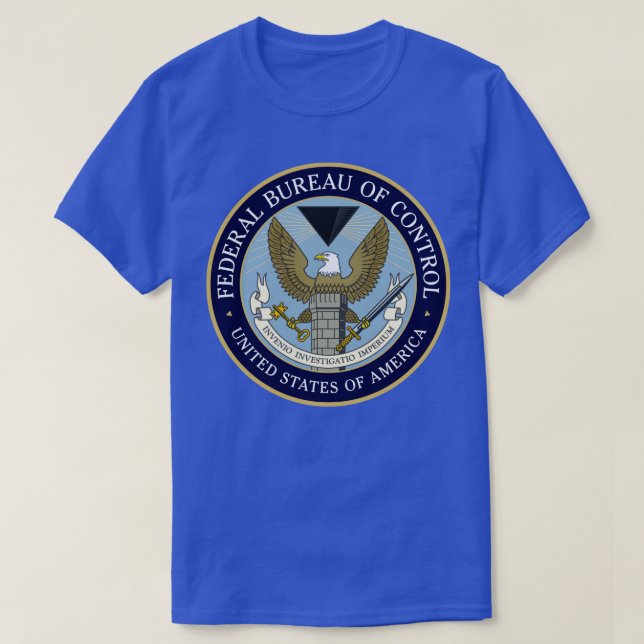 Camiseta Federal Bureau of Control (Frente do Design)