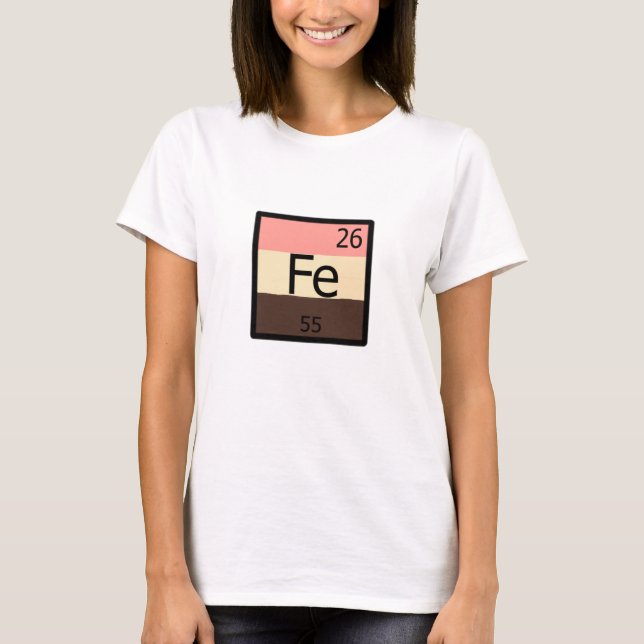 Camiseta Feedee Ferro Fe Mesa Periódica T-shirt de feedist (Frente)