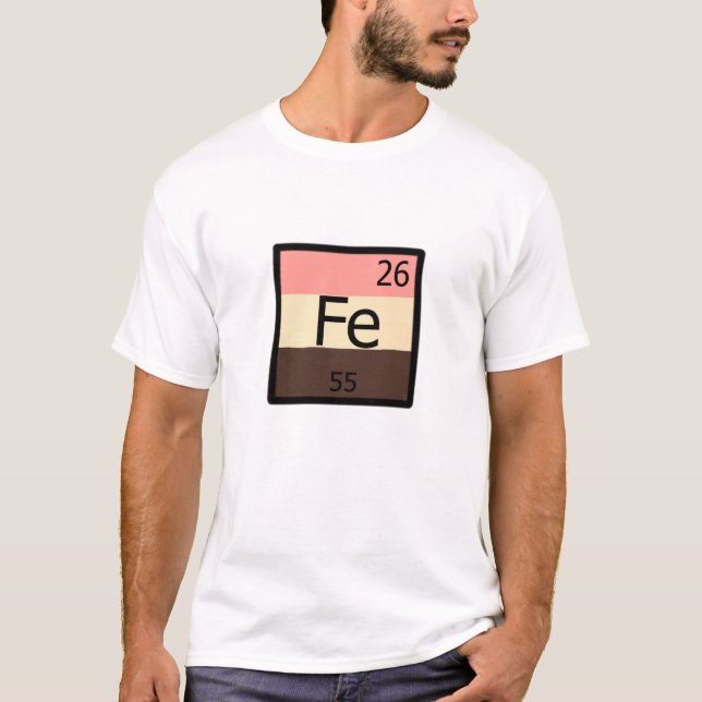 Camiseta Feedee Ferro Fe Mesa Periódica T-shirt de feedist (Frente)
