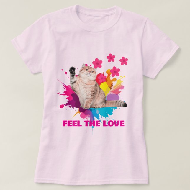 Camiseta FEEL THE LOVE TRENDY T-SHIRT ADVcreators ARTICLE80 (Frente do Design)