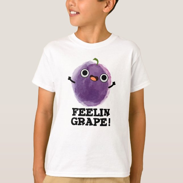 Camiseta Feelin Grape Engraçado Fruta (Frente)