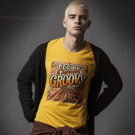 Camiseta Feelin Groovy Personalizado Retro 70s Vintage