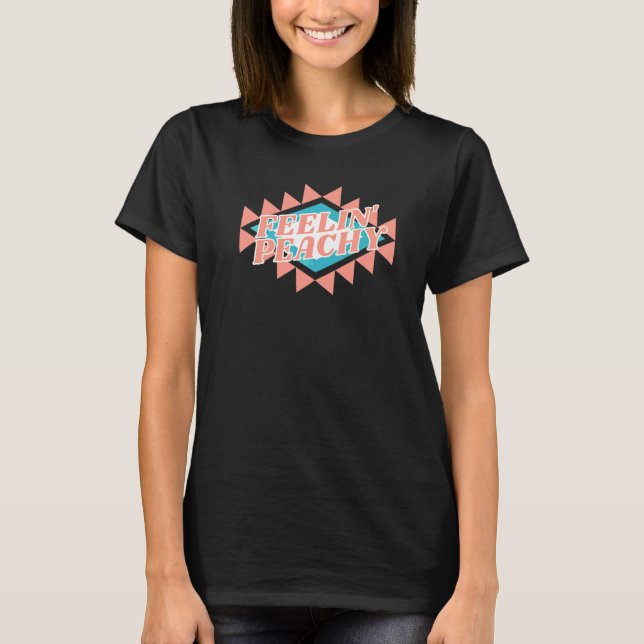 Camiseta Feelin' Peachy Fruta Summer Boho Western (Frente)