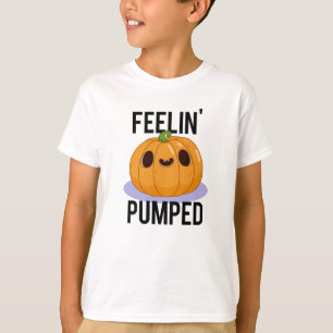 Camiseta Feelin Pumped Engraçado Pumpkin Pun