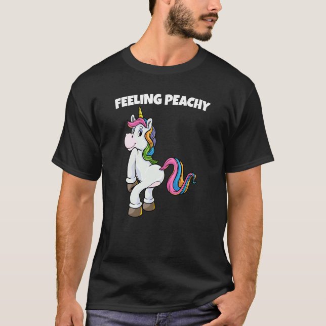 Camiseta Feeling Peachy Twerking Unicorn (Frente)