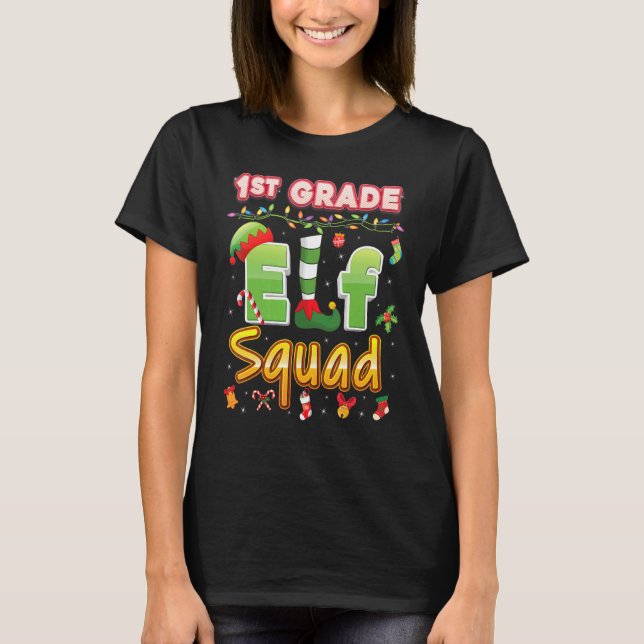 Camiseta Feia de Natal da Equipe de Elfos da 1ª Sé (Frente)