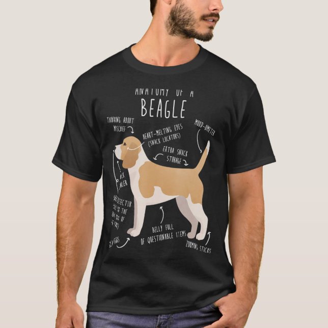 Camiseta Feijão-Limão Anatomia-Cachorro Cachorro Cachorro P (Frente)