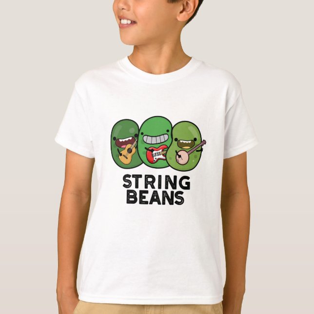 Camiseta Feijão Verde Piada de Legume Engraçada  (Frente)