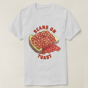 Camiseta Feijões assados com Comida de carne britânica torr