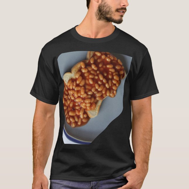 Camiseta Feijões britânicos no presente da piada da comida (Frente)