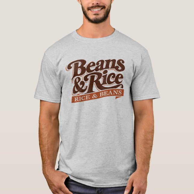Camiseta Feijões e t-shirt do arroz (arroz e feijões) (Frente)