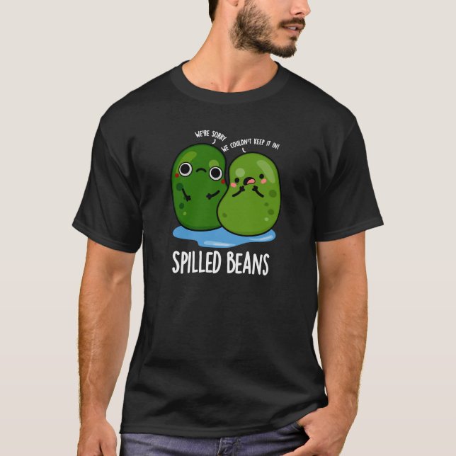 Camiseta Feijões esmagados Engraçado Veggie Bean Pun Dark B (Frente)