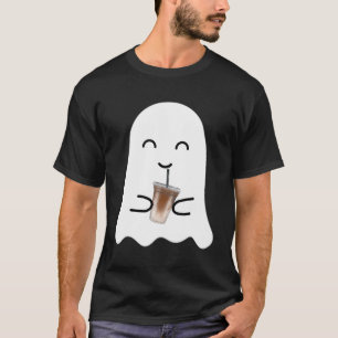 Camiseta Feira de Spooky, Cute, Pequeno Ghost, Café Hallowa