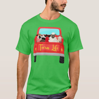 Camiseta Feira Engraçada Vaca Galinha Fazenda Vin