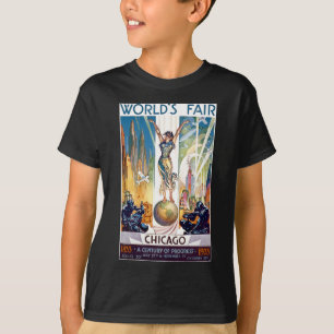 Camiseta Feira Mundial de Chicago 1933 - Arte Deco Retro Vi