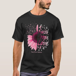 Camiseta Feira Rosa Daisy Faith Esperança Ama Cancer
