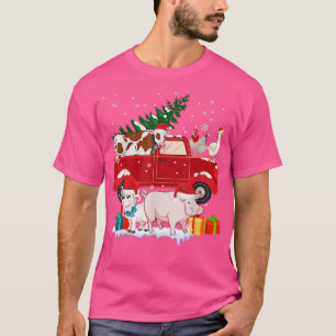 Camiseta Feiras de Natal de Caminhão Vermelho