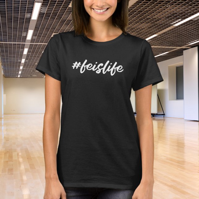 Camiseta #Feislife - White Cursive - Irish Dance (Criador carregado)