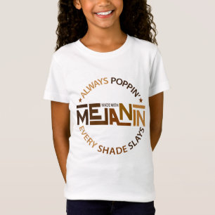 Camiseta Feita com Melanin Black Girl Magic Afro Beauty Bla