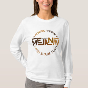 Camiseta Feita com Melanin Black Girl Magic Afro Beauty Bla