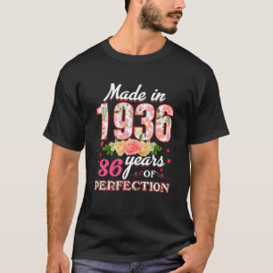 Camiseta Feita Em 1936, Presente De Aniversário De 86 Anos