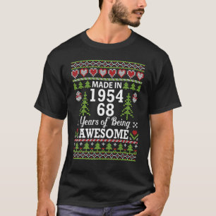 Camiseta Feita Em 1954 Feliz Aniversário Para Mim 68 Anos D