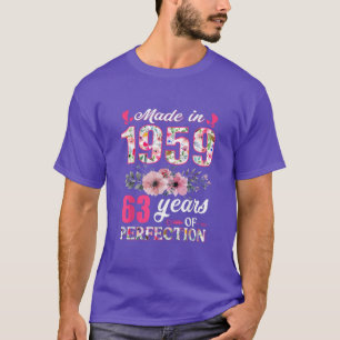 Camiseta Feita Em 1959 Com 63 Anos De Aniversário De 63 Ano