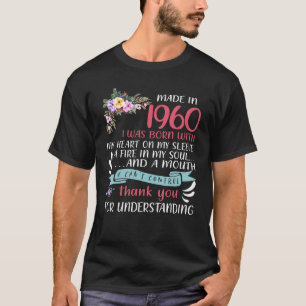 Camiseta Feita Em 1960 Eu Estava Nascer Com Meu Coração Na