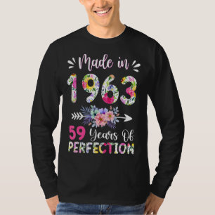 Camiseta Feita Em 1963 Com 59 Anos De Idade, 59º Aniversári